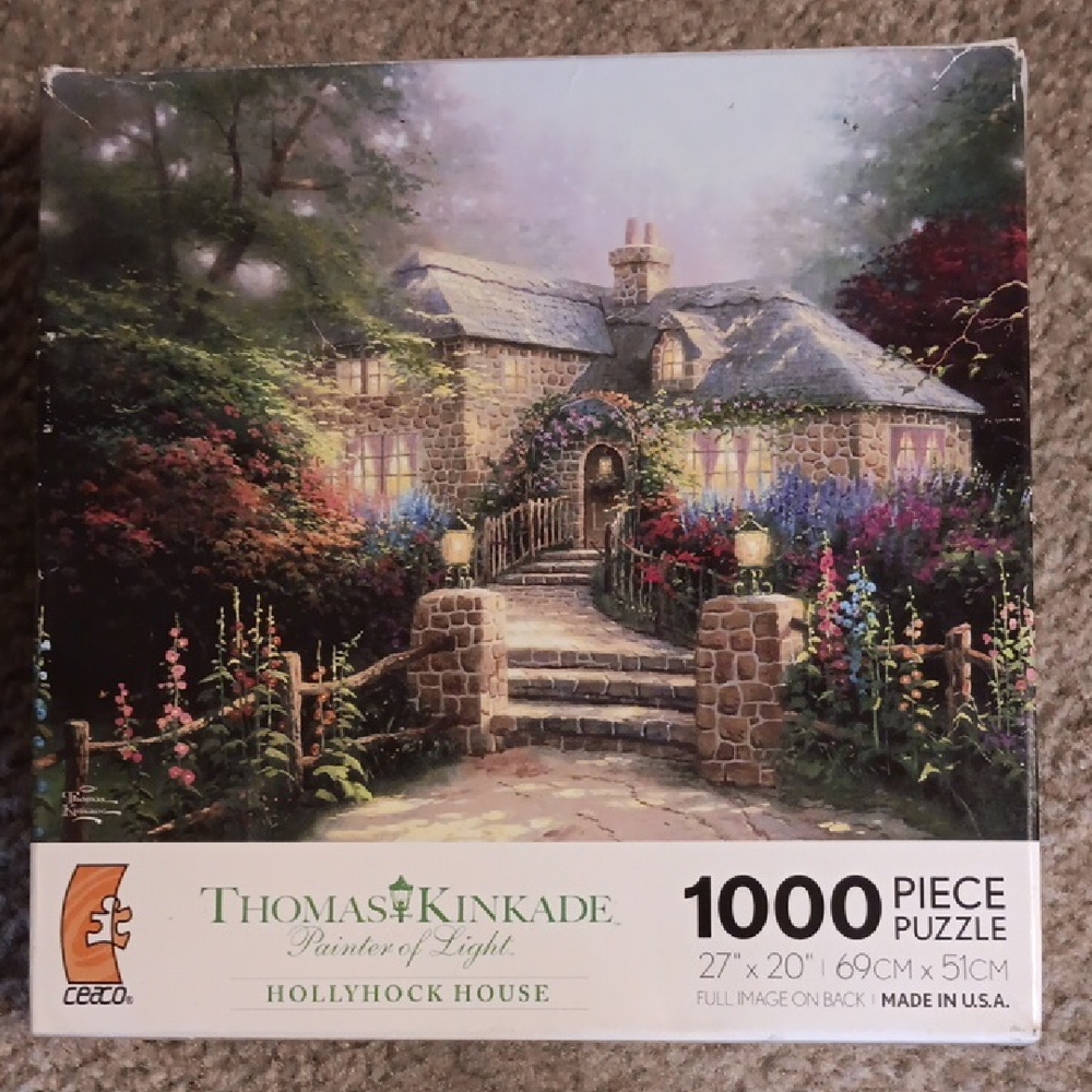 Thomas Kinkade Hollyhock House Puzzle  1000 Pieces, 5/$50